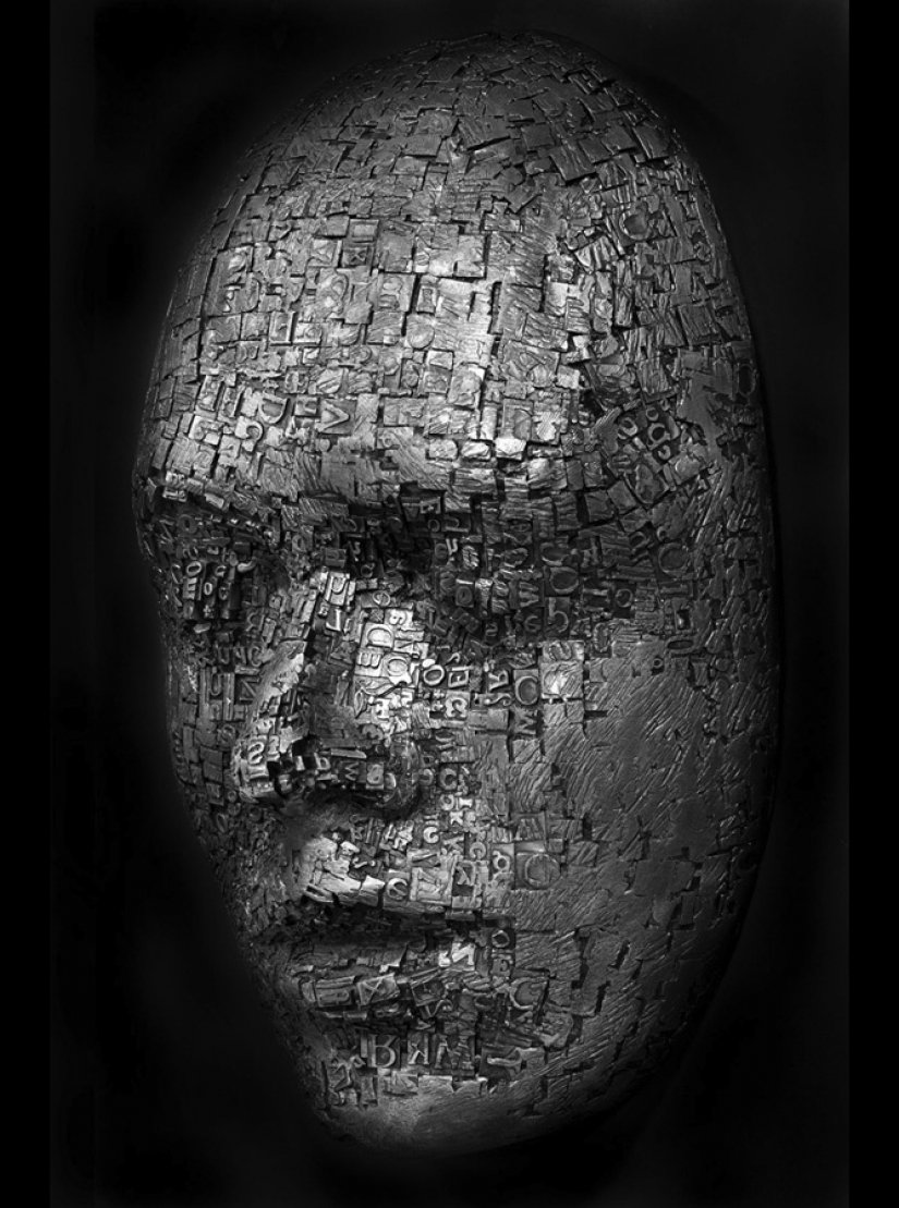 Masks made of scrap metal