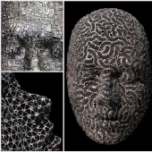 Masks made of scrap metal