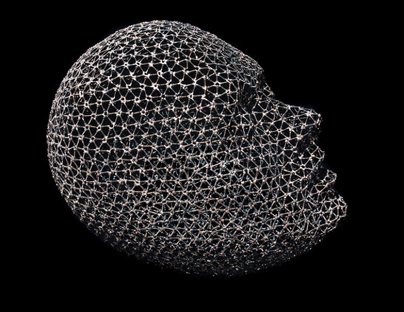 Masks made of scrap metal