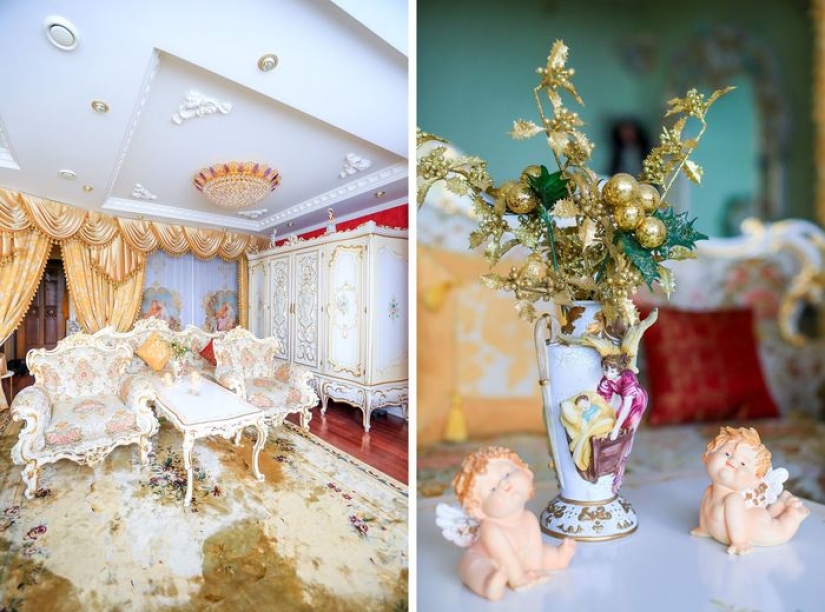 Microdoor en la carretera de los entusiastas: Moscovita diseñó su un dormitorio en el estilo barroco