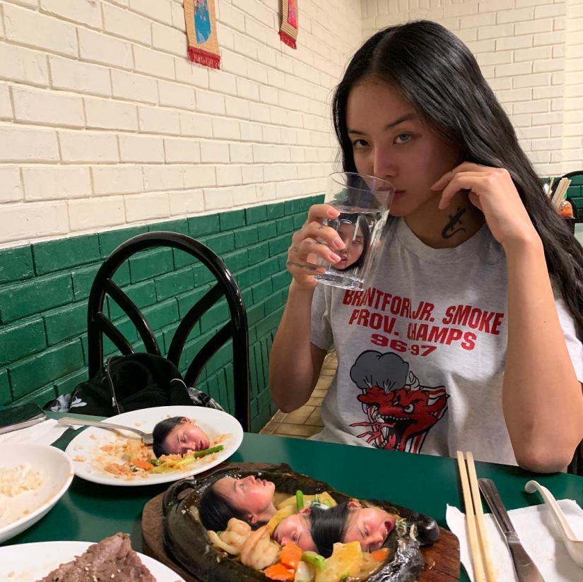 MLMA - linda chica asiática que trenzará su cerebro