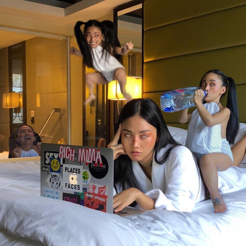 MLMA - linda chica asiática que trenzará su cerebro