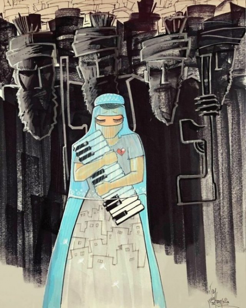 Mujeres y guerra: conmovedoras obras de la primera artista de graffiti afgana Shamsia Hassani Mujeres y guerra: conmovedoras obras de la primera artista de graffiti afgana Shamsia Hassani