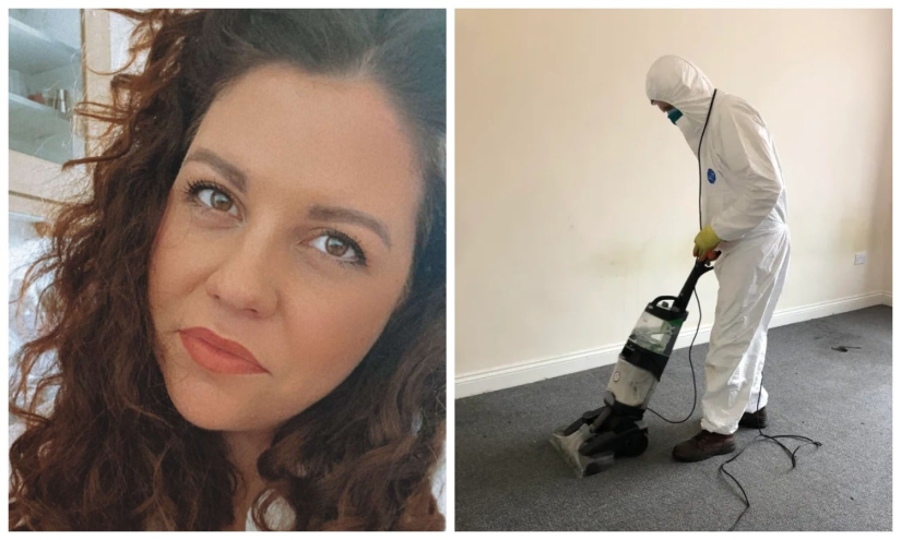 Negocios sucios: Una mujer británica renunció a su trabajo en un banco y se convirtió en una limpiadora de la escena del crimen