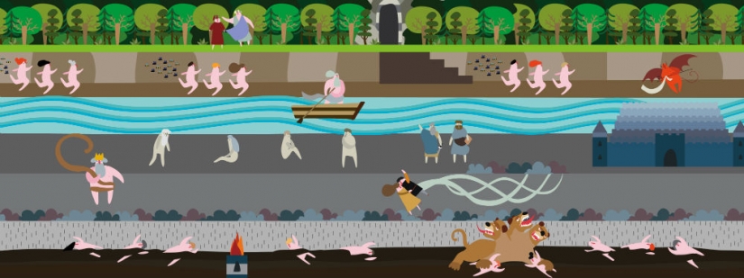 Nine circles of Hell in detail: Italian designers have created an interactive map of hell based on the work of Dante