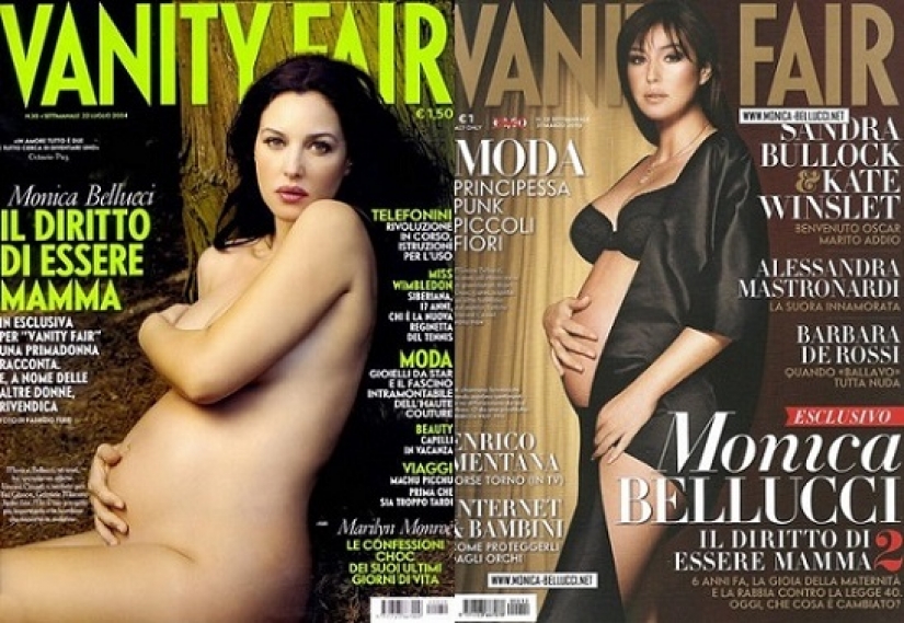 Nude and pregnant: iconic photo Bellucci, Spears, Kardashian and other