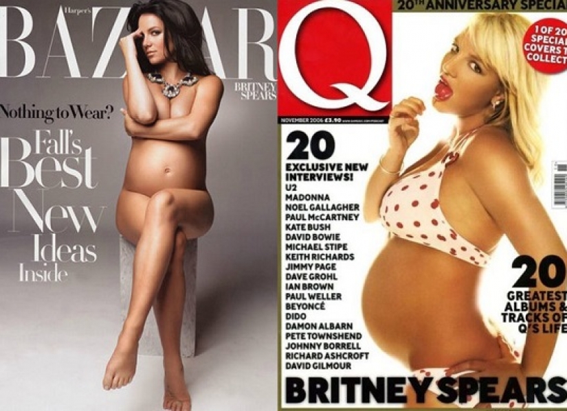 Nude and pregnant: iconic photo Bellucci, Spears, Kardashian and other