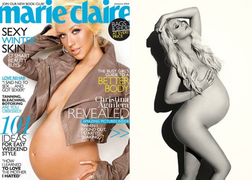 Nude and pregnant: iconic photo Bellucci, Spears, Kardashian and other