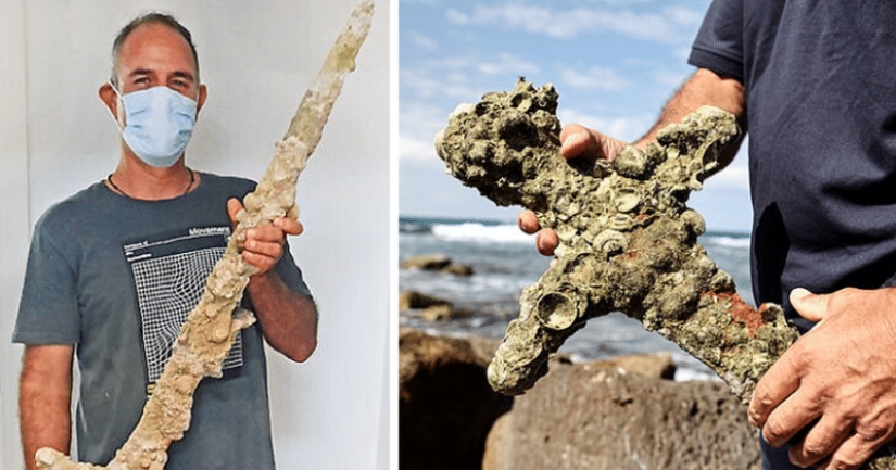 Off the coast of Israel, a diver discovered a 900-year-old crusader sword
