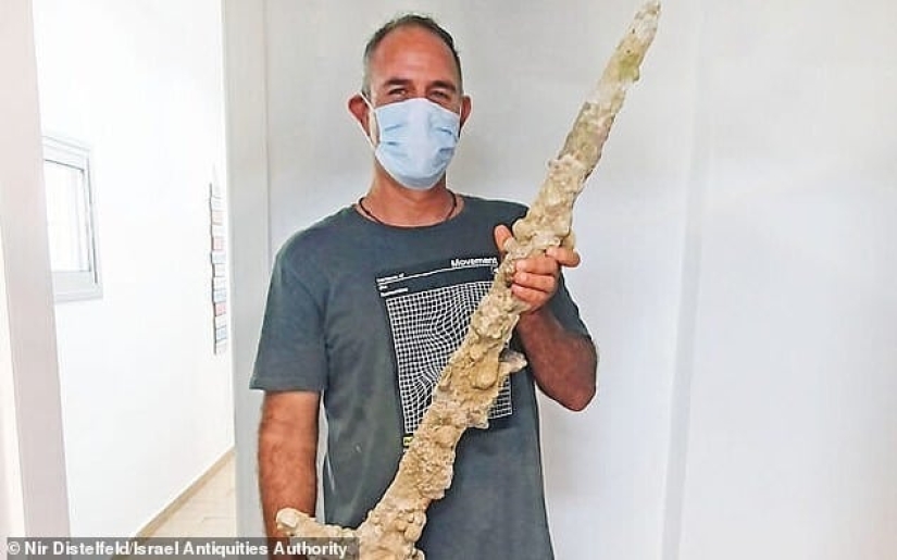 Off the coast of Israel, a diver discovered a 900-year-old crusader sword