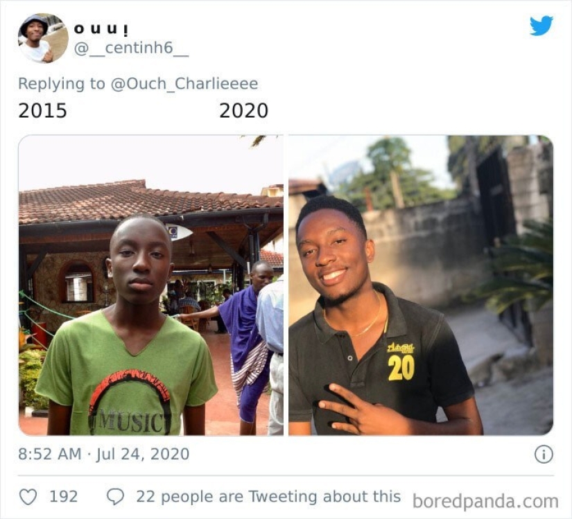 On Twitter, we decided to see how a person changes in five years On Twitter, we decided to see how a person changes in five years