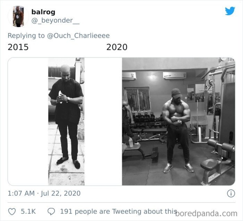 On Twitter, we decided to see how a person changes in five years On Twitter, we decided to see how a person changes in five years