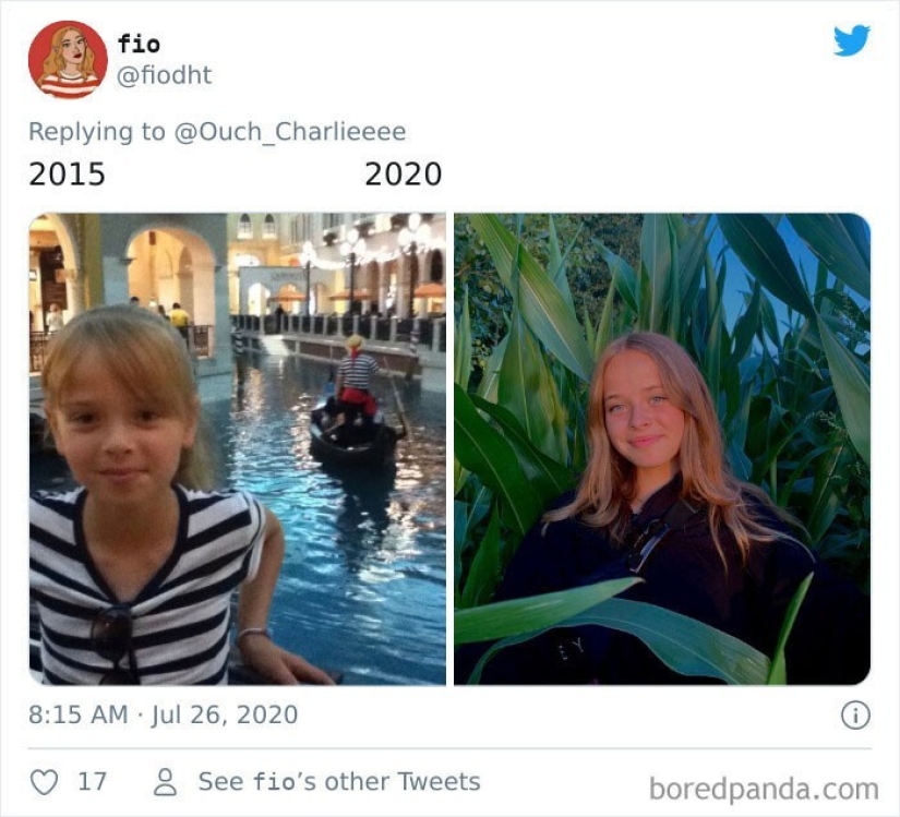 On Twitter, we decided to see how a person changes in five years On Twitter, we decided to see how a person changes in five years