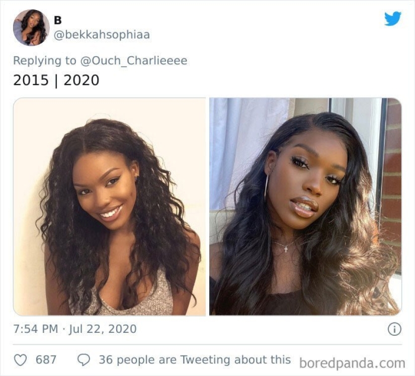 On Twitter, we decided to see how a person changes in five years On Twitter, we decided to see how a person changes in five years