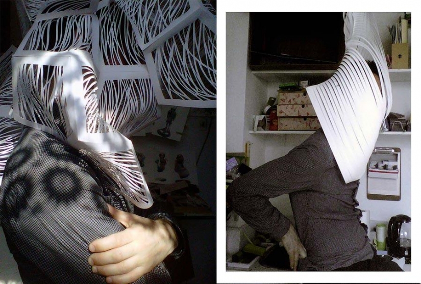 Openwork paper sculptures by Christina Kim