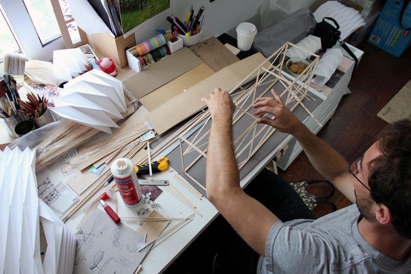 Openwork paper sculptures by Christina Kim