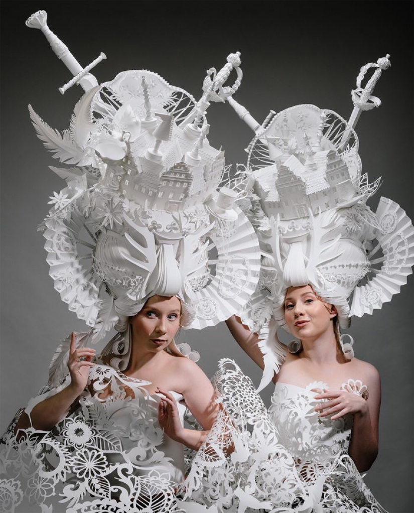 Paper art: wigs and attire of masters from St. Petersburg Asi and Dmitry Kozinykh Paper art: wigs and attire of masters from St. Petersburg Asi and Dmitry Kozinykh