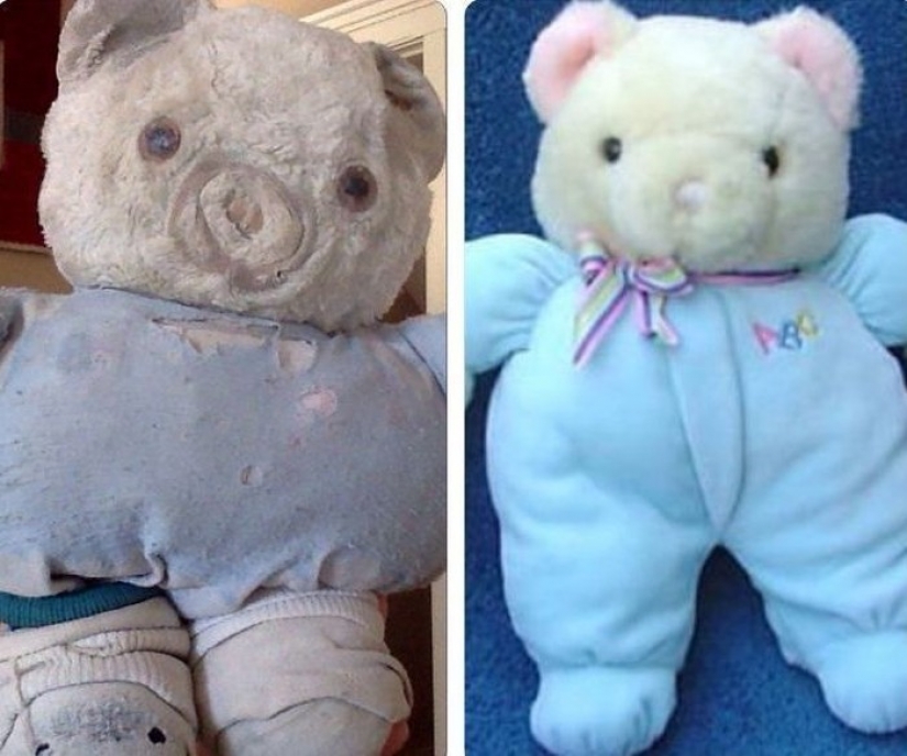 Past vs present: the same toy with a difference in age more than 25 years