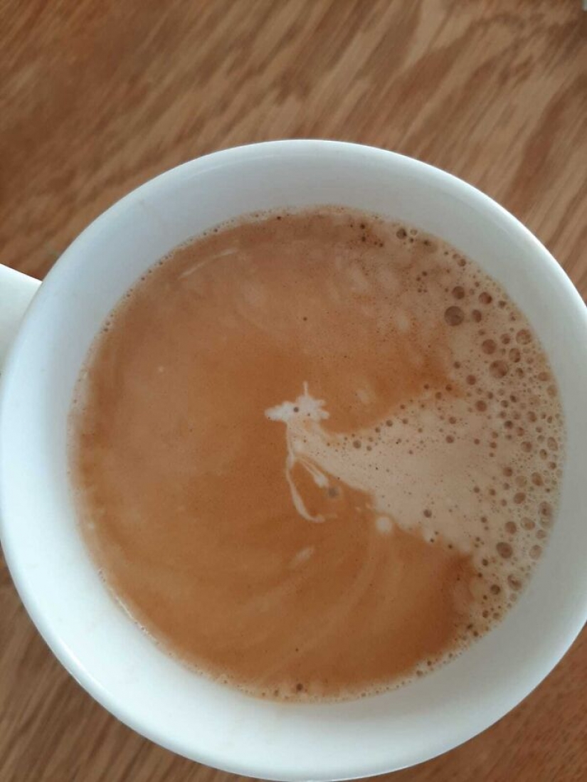 People share random coffee art