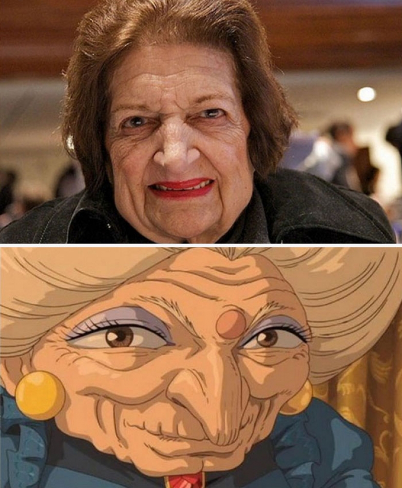 Personajes de dibujos animados y sus homólogos en la vida real. Personajes de dibujos animados y sus homólogos en la vida real.