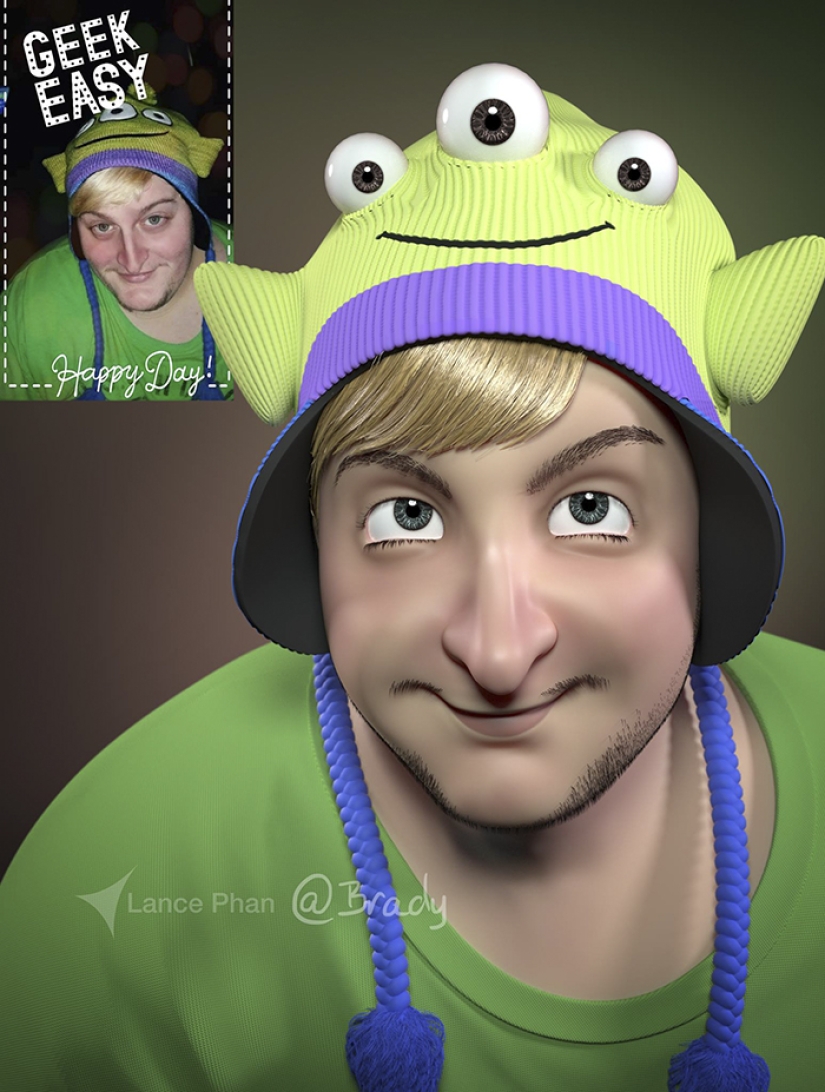 Pixar for Everyone: Artist makes Stunning 3D Portraits from Random Avatars Pixar for Everyone: Artist makes Stunning 3D Portraits from Random Avatars