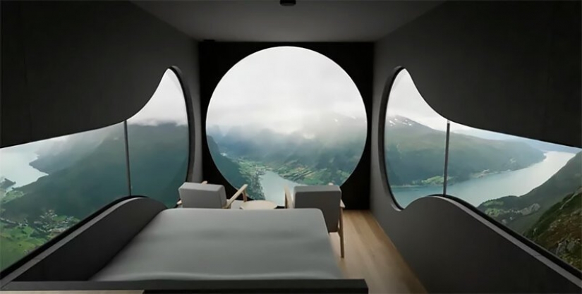 Pájaro cuadros con vistas de los fiordos y montañas de Noruega Pájaro cuadros con vistas de los fiordos y montañas de Noruega