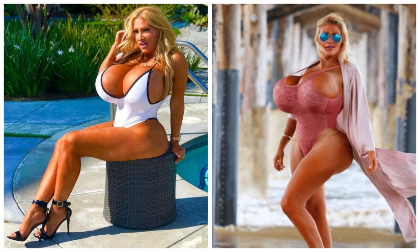 Plastic-fiction: a 52-year-old blonde from California has something to show