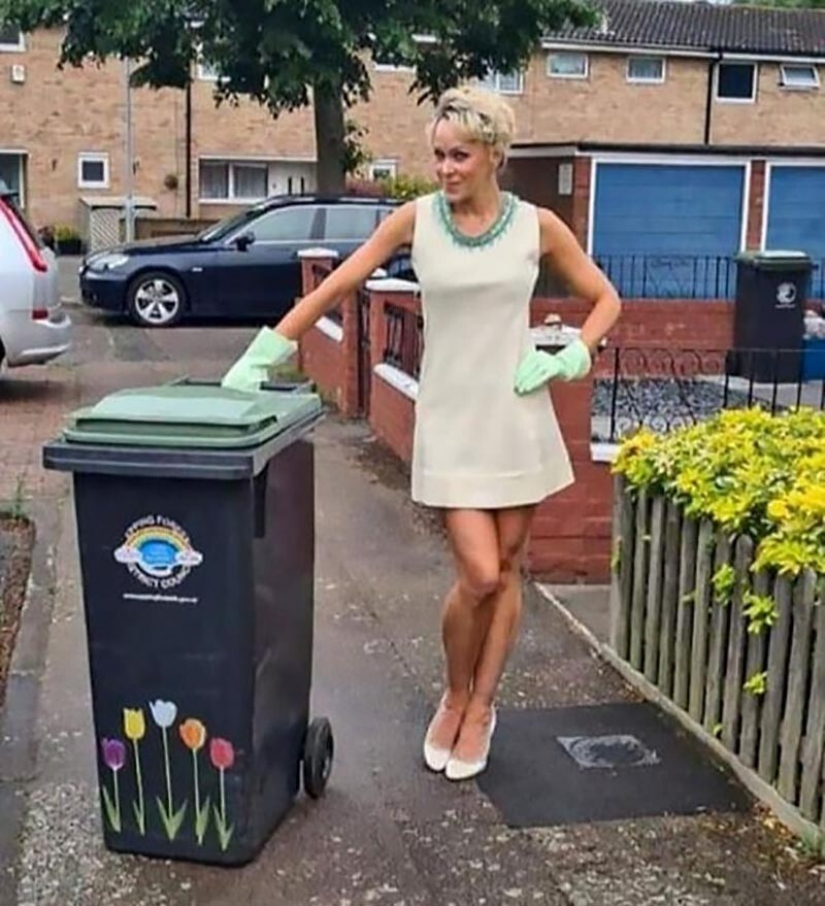 ¿Por qué esta mujer cada semana estaba sacando la basura en un vestido nuevo