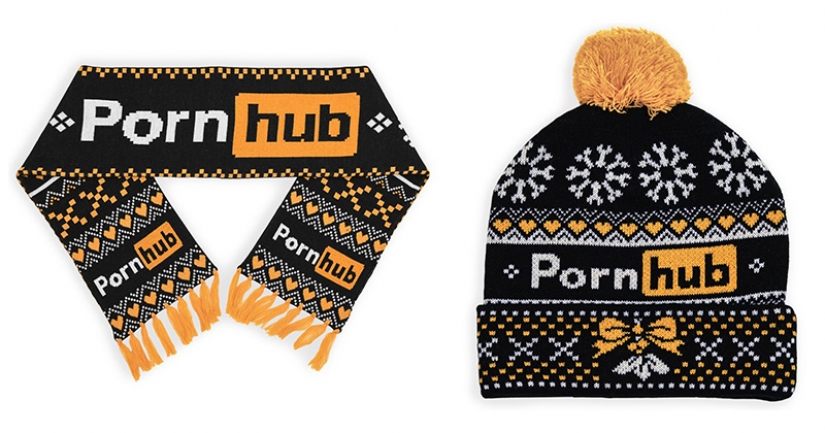 Porn site PornHub presented a Christmas collection of clothes