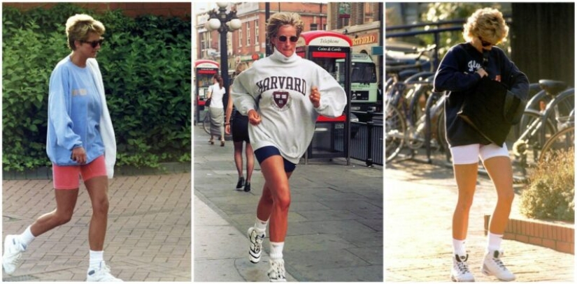 Princess Diana in bicycles in the photo of the 1990s
