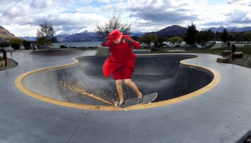 Queen Elizabeth II cuts through the waves and dancing with the king of pop