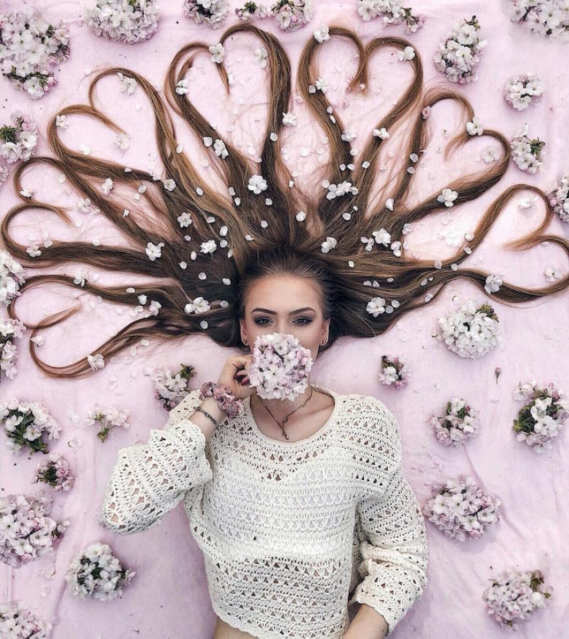 Rapunzel moderna de Holanda crea "imágenes" con la ayuda de su cabello