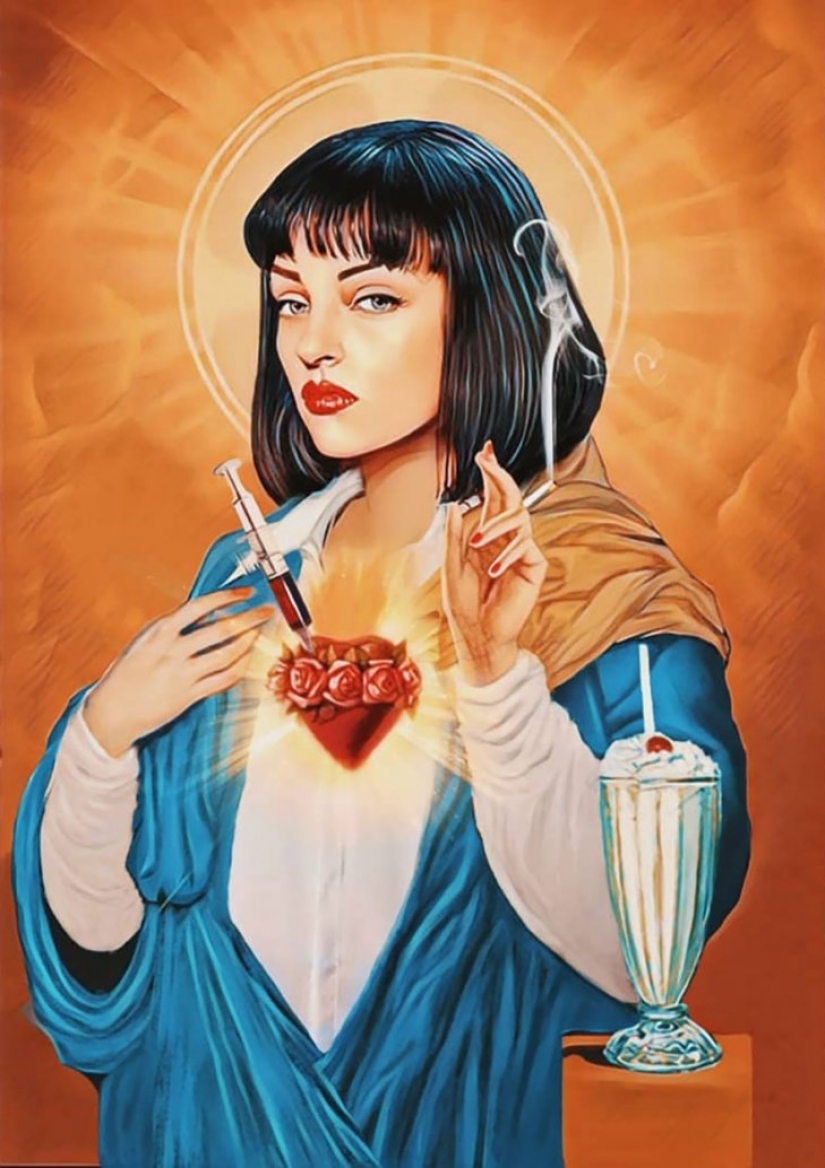 Saint Keanu and other celebrities in the image of saints Saint Keanu and other celebrities in the image of saints