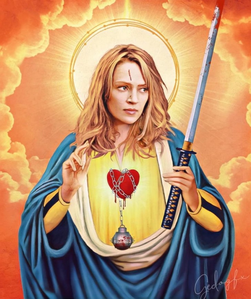 Saint Keanu and other celebrities in the image of saints Saint Keanu and other celebrities in the image of saints