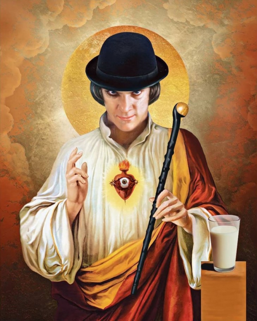 Saint Keanu and other celebrities in the image of saints Saint Keanu and other celebrities in the image of saints