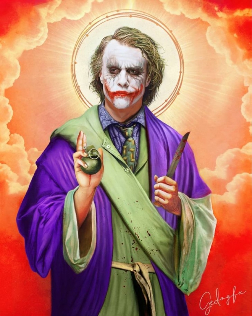 Saint Keanu and other celebrities in the image of saints Saint Keanu and other celebrities in the image of saints