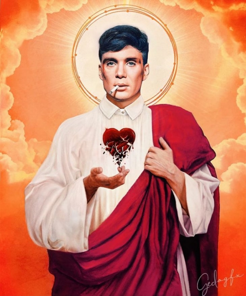 Saint Keanu and other celebrities in the image of saints Saint Keanu and other celebrities in the image of saints