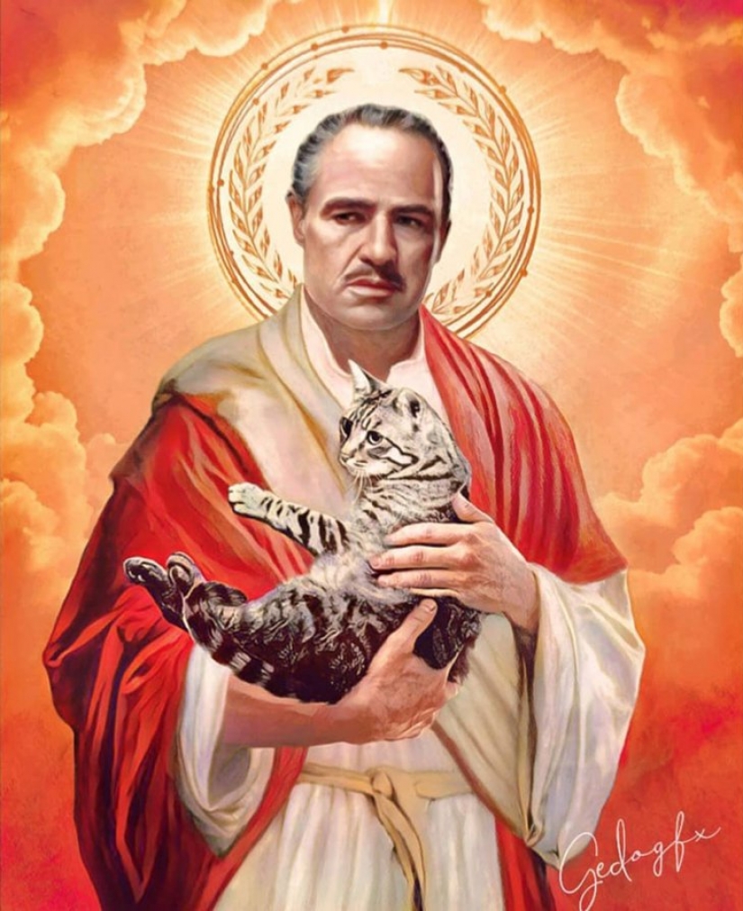 Saint Keanu y otras celebridades a imagen de los santos