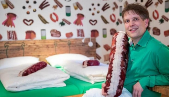 Sausage hotel near Nuremberg: a spectacular art object and a vegetarian's nightmare Sausage hotel near Nuremberg: a spectacular art object and a vegetarian's nightmare