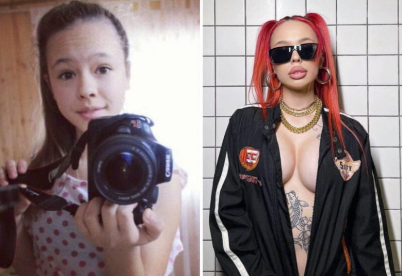 Scandalous blogger Instasamka showed her photos before plastic surgery Scandalous blogger Instasamka showed her photos before plastic surgery