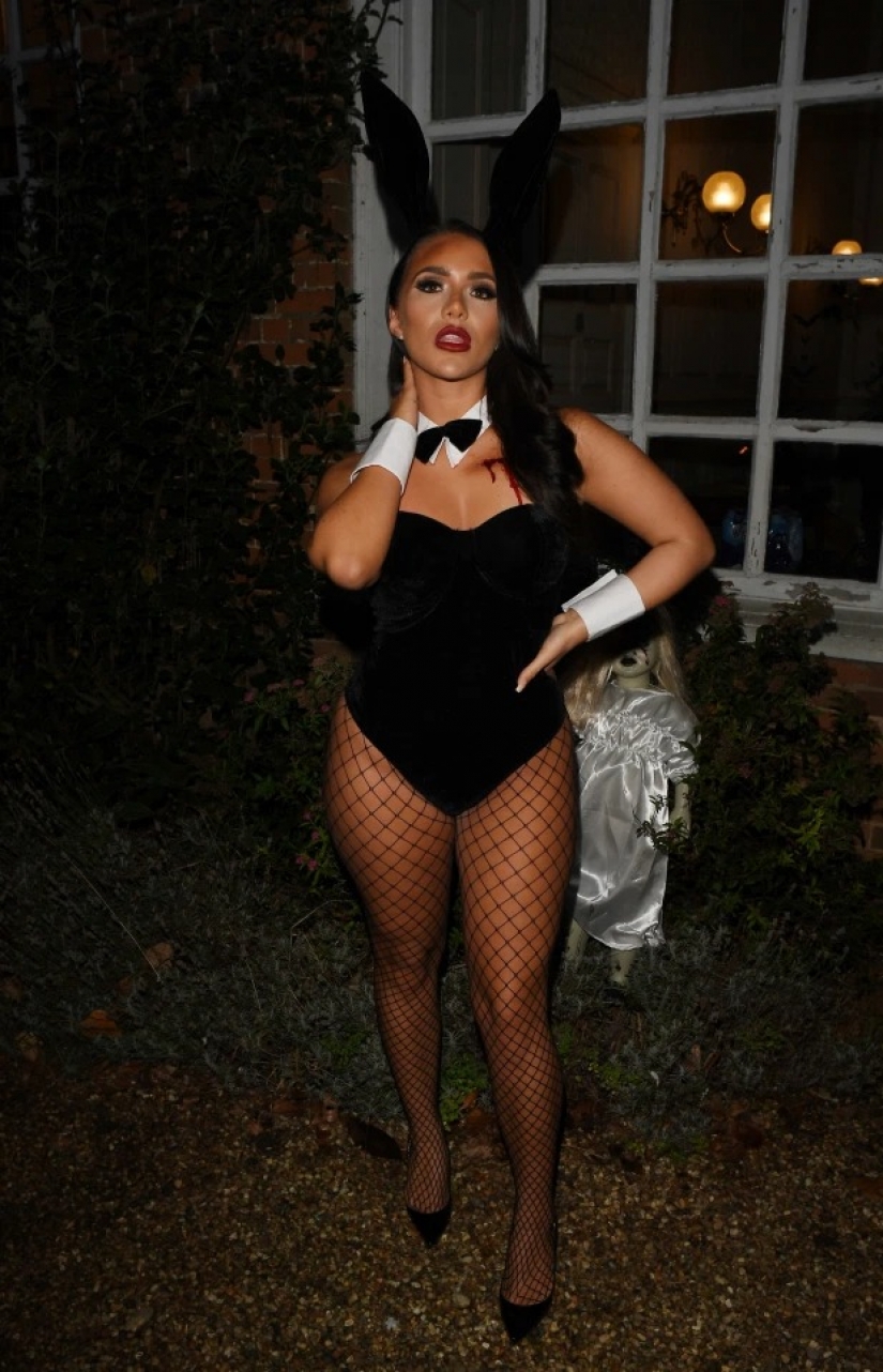 Scary beauty: glamorous participants of the British reality show dressed up for Halloween Scary beauty: glamorous participants of the British reality show dressed up for Halloween