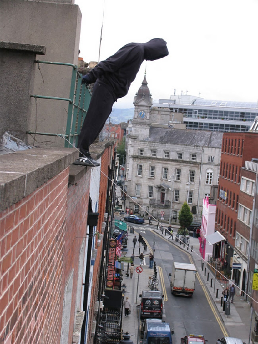 Scotch you want to regret: witty installations by Mark Jenkins