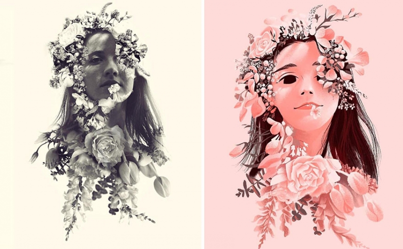 "¡Soy un artista, lo veo de esa manera!": 16 ilustradores talentosos redibujan retratos de niñas