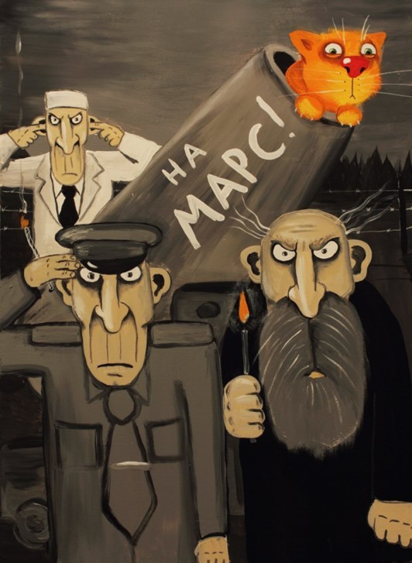 Space calendar with seals by Vasya Lozhkin