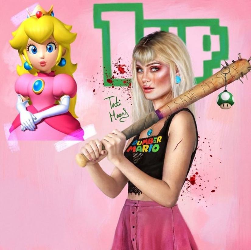 Spanish artist Tati MoonS and its realistic and beautiful girl characters