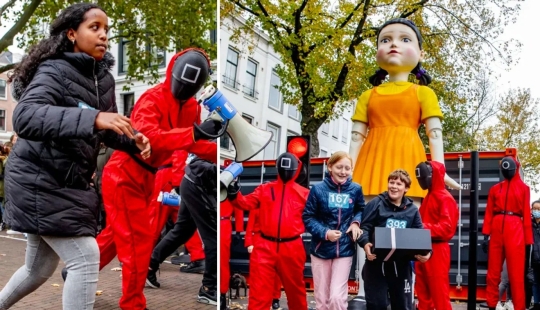 "Squid game" en los Países Bajos: cientos de personas recrearon la competencia de la aclamada serie "Squid game" en los Países Bajos: cientos de personas recrearon la competencia de la aclamada serie