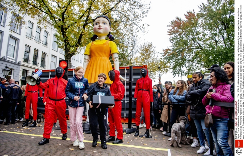 "Squid game" in the Netherlands: hundreds of people recreated the competition from the acclaimed series