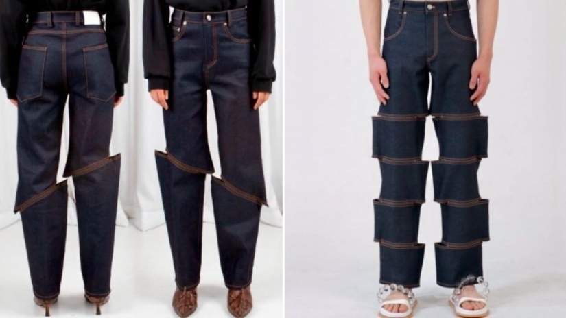 Strange designer jeans from a brand from South Korea impress and fascinate Strange designer jeans from a brand from South Korea impress and fascinate