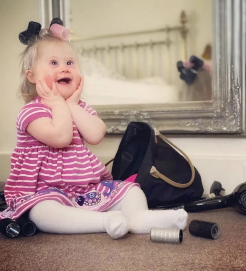 Sunny ray: A 2-year-old girl with Down syndrome has become the face of a fashion brand