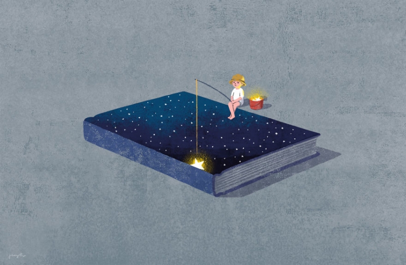 Surreal illustrations for book lovers Surreal illustrations for book lovers